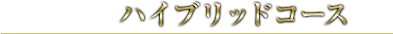 それが当店のハイブリッドコースです。